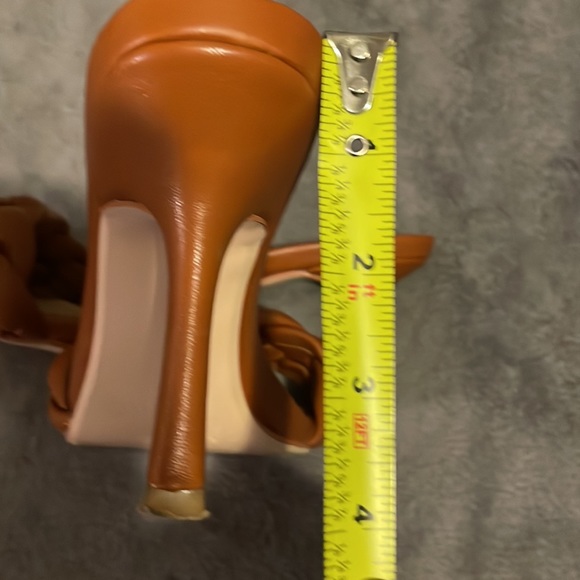 Open toe quilted mule brown - Picture 6 of 7